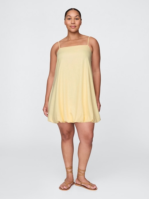 Image number 5 showing, Linen-Blend Bubble Mini Dress