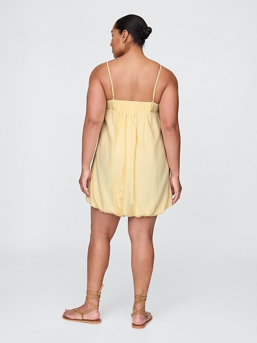 Image number 6 showing, Linen-Blend Bubble Mini Dress